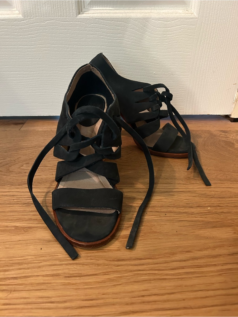 Women’s Frye Navy Blue Lace-Up Heels